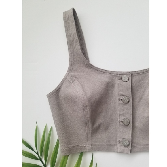 ARITZIA  Wilfred Button-down Crop Top - Picture 2 of 7